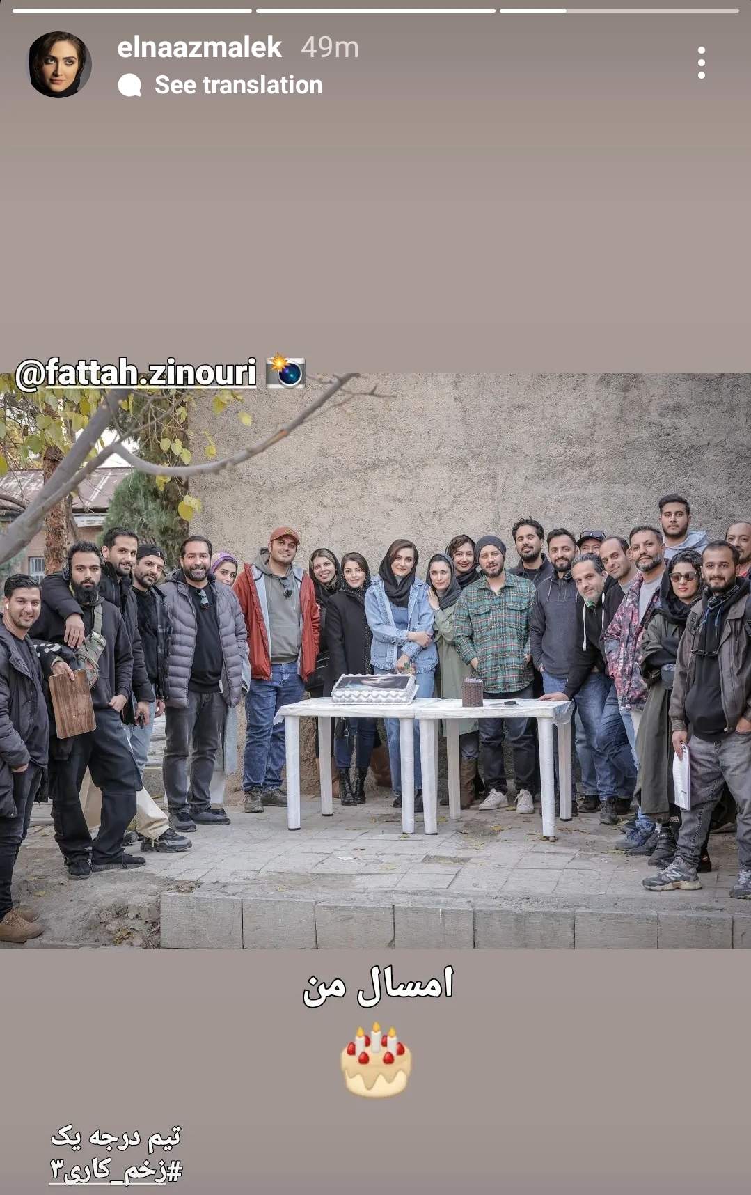 جشن تولد «الناز ملک» در کنار جواد عزتی و مهدویان+تصاویر