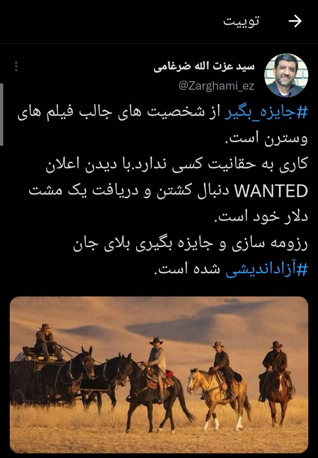 ضرغامی : رزومه سازی و جایزه بگیری بلای جان آزاد اندیشی شده است