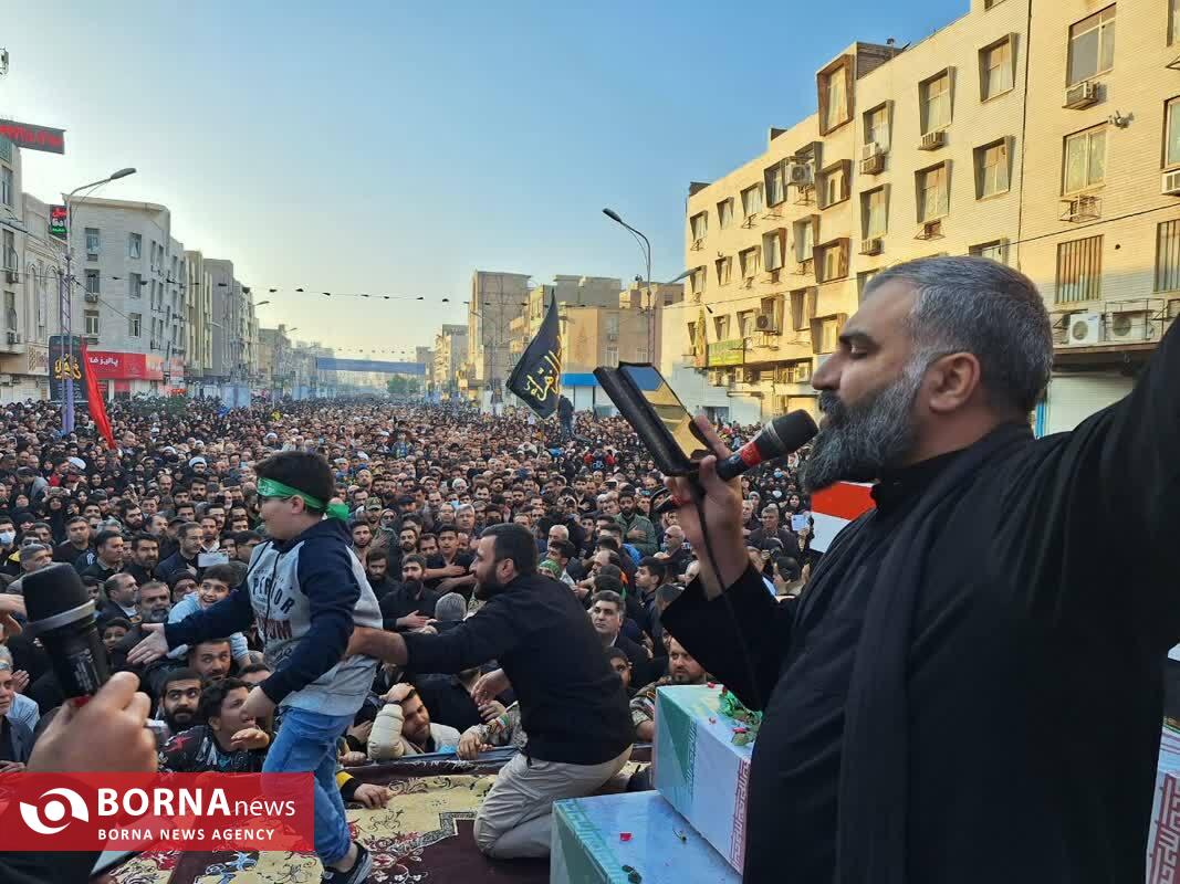 سنگ تمام خوزستانی ها در تشییع 14 شهید وطن + عکس