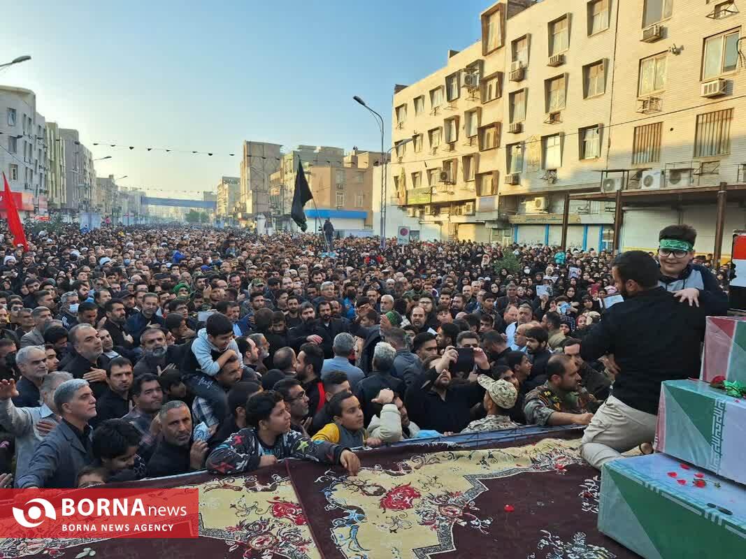 سنگ تمام خوزستانی ها در تشییع 14 شهید وطن + عکس