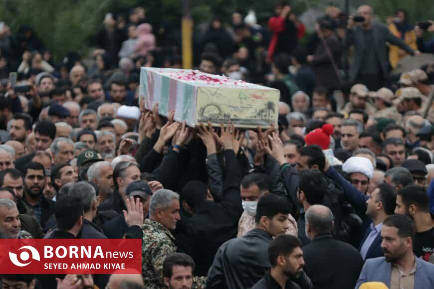 برگزاری مراسم تشییع یک شهید گمنام در رودبنه لاهیجان