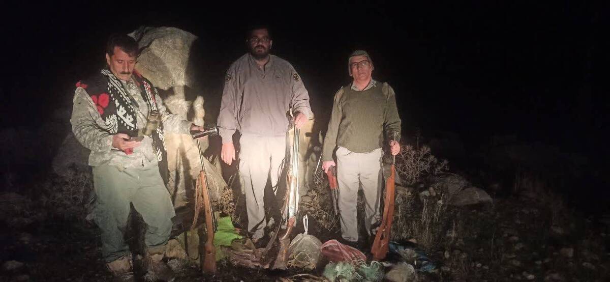 دستگیری شبانه شکارچیان متخلف در سلسله