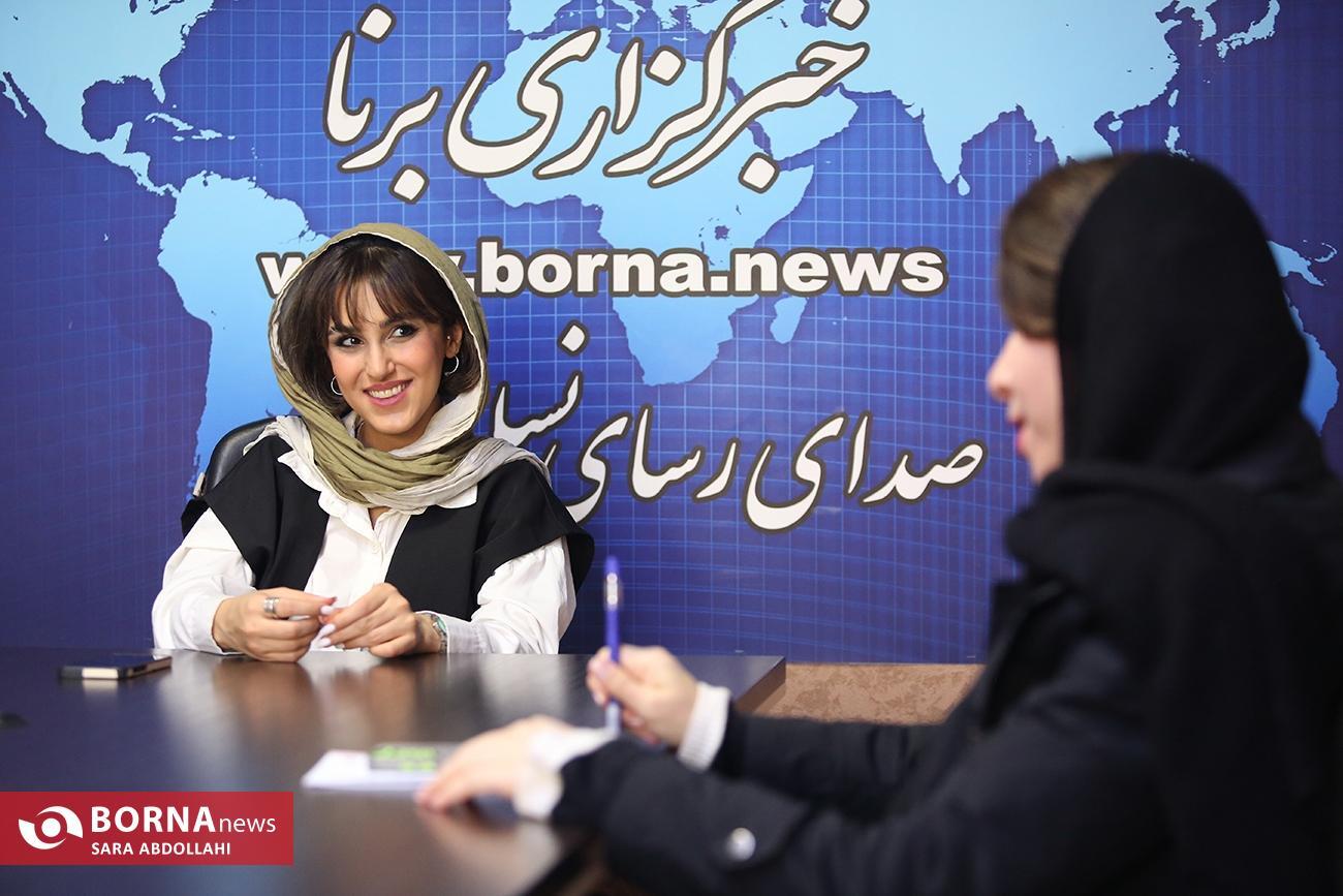 حضور بازیگر «زخم کاری» در خبرگزاری برنا+ تصاویر