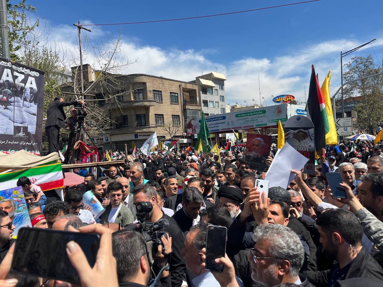 حضور رییس جمهور در راهپیمایی روز قدس