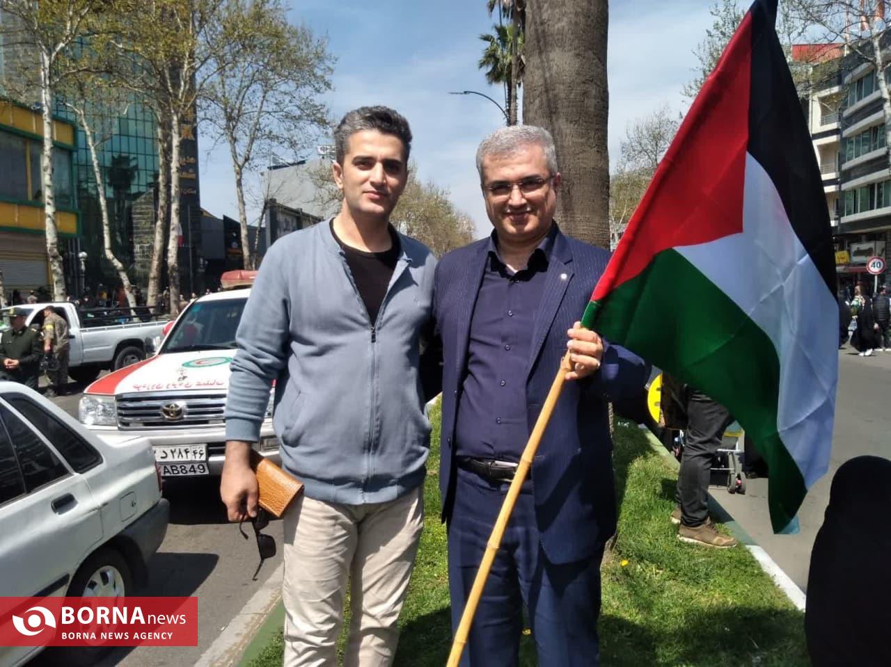 حضور مسوولین در راهپیمایی امروز روزجهانی قدس در رشت