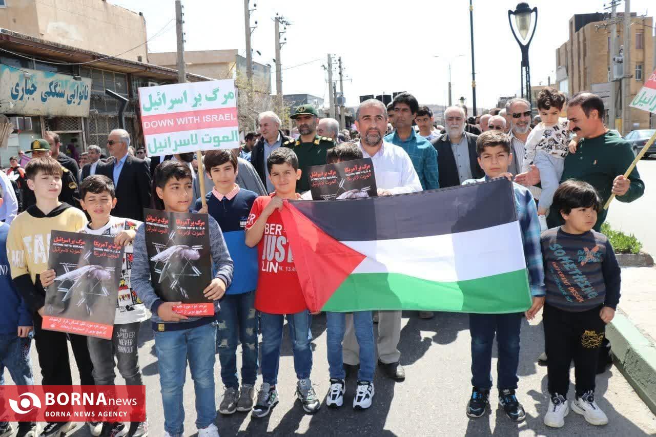 شرکت فرماندار و مسوولین شهرستان رودبار در راهپیمایی روز جهانی قدس