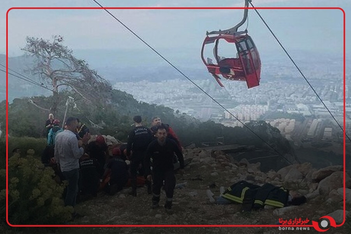 سقوط تله کابین در ترکیه ۸ کشته و زخمی برجای گذاشت