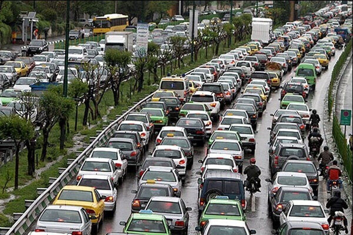 وضعیت ترافیک در بزرگراه های تهران در روز جاری