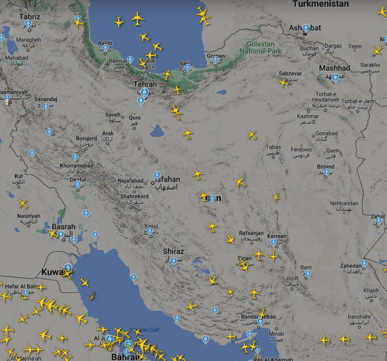 تداوم پرواز خطوط هوایی بینالمللی از حریم هوایی ایران تداوم پرواز خطوط هوایی بینالمللی از حریم هوایی ایران