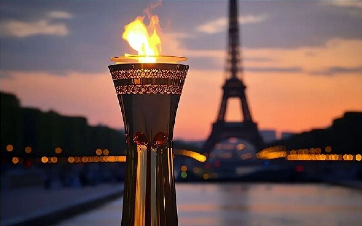  مشعل المپیک پاریس روشن شد