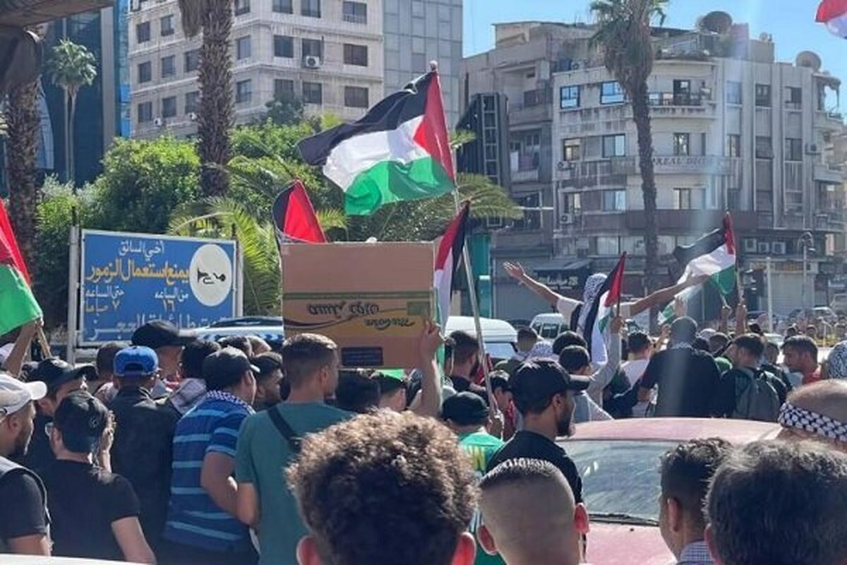 هزاران نفر در سوریه در همبستگی با مردم فلسطین تظاهرات کردند