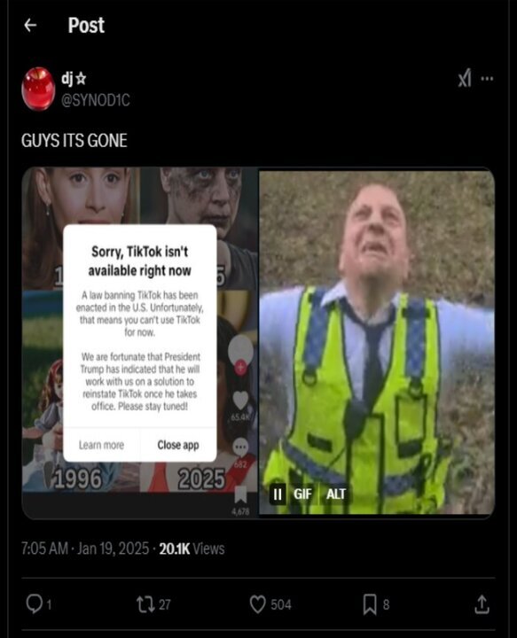 قطع دسترسی به تیک تاک، ضربهای به آزادی بیان دیجیتال در آمریکا/ واکنش کاربران به این ممنوعیت چه بود؟ قطع دسترسی به تیک تاک، ضربهای به آزادی بیان دیجیتال در آمریکا/ واکنش کاربران به این ممنوعیت چه بود؟