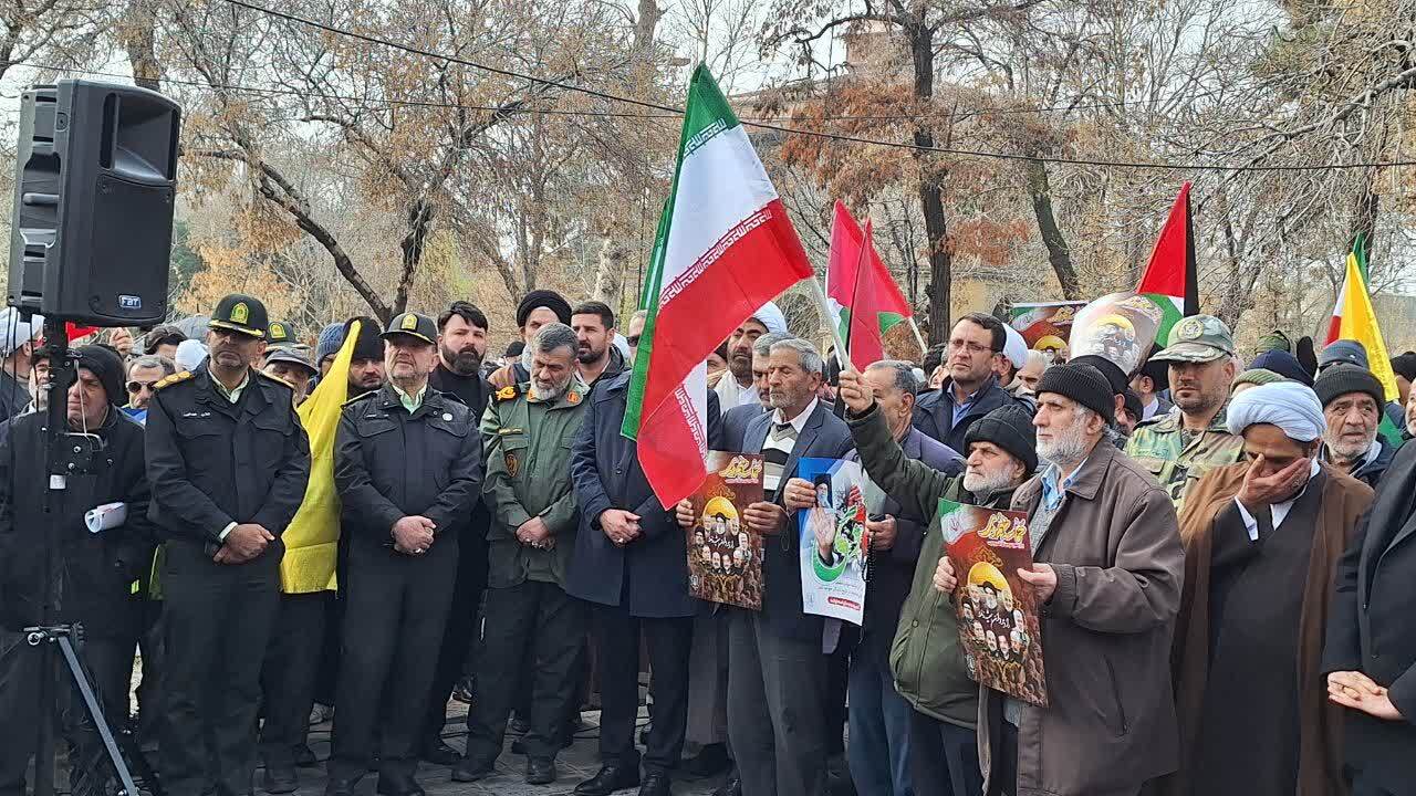 مردم قزوین حماسه ۹ دی را گرامیداشتند