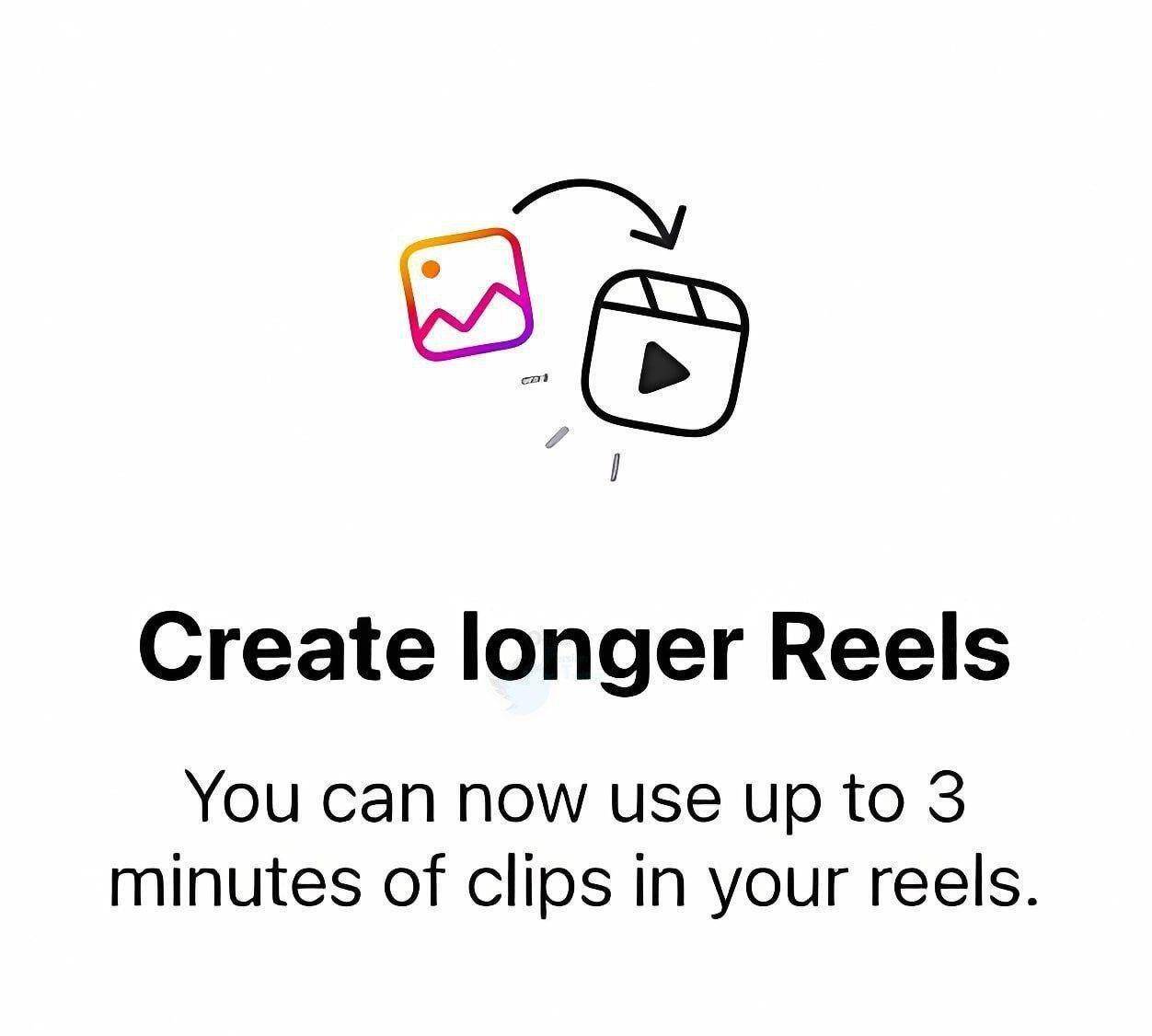 مدت زمان ریلز اینستاگرام به ۳ دقیقه افزایش یافت