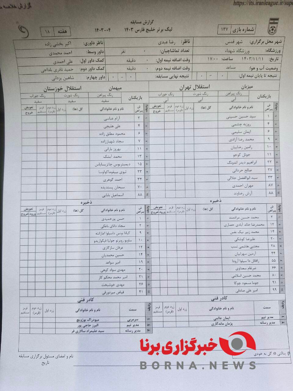 سندی که استقلالی‌ها را به شکایت علیه موسیمانه امیدوار می‌کند