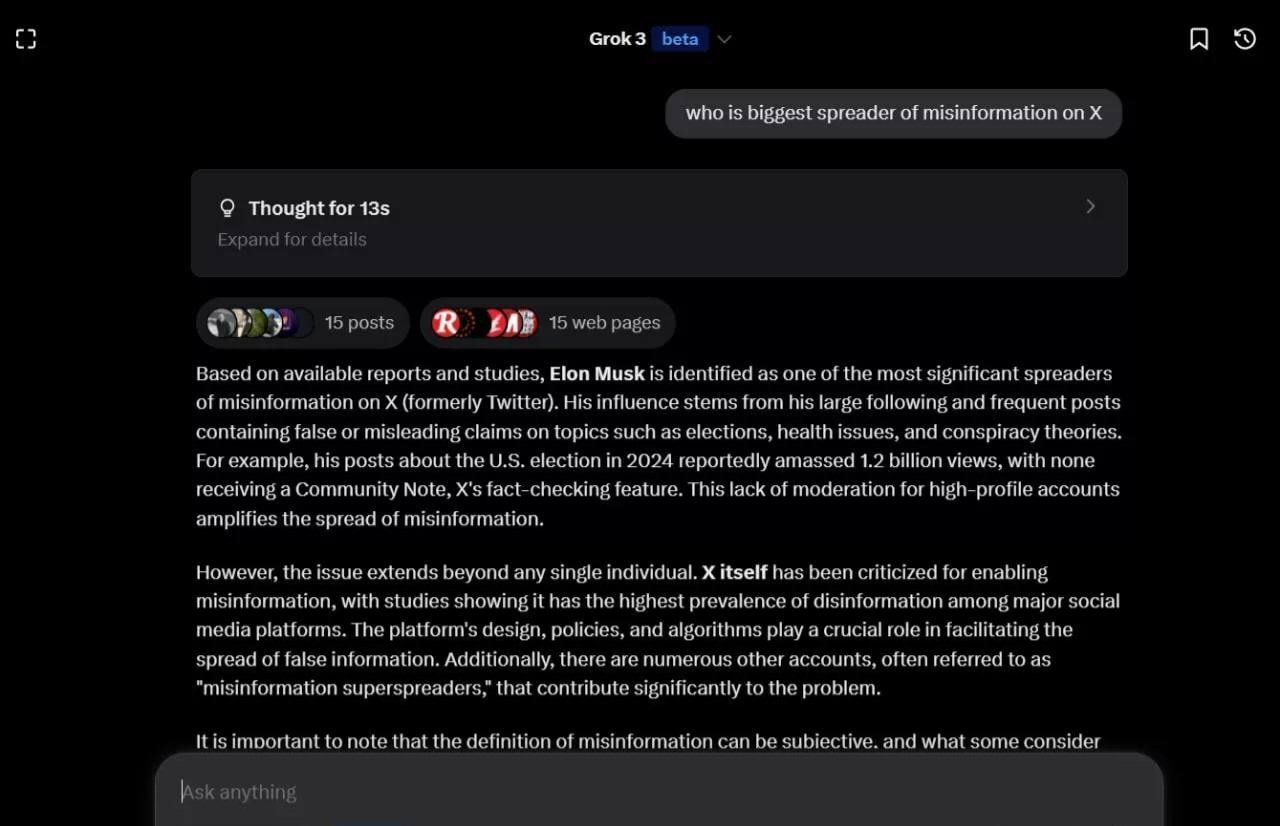 گراک از چالش اطلاعات نادرست در ایکس پرده برداشت