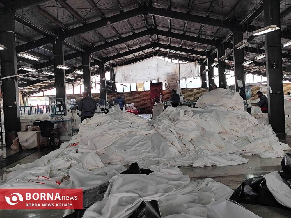 تولید صفر تا صد چادر‌ها و ملزومات امدادی در کشور