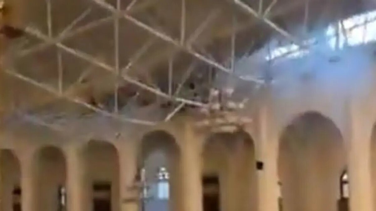 سقف مسجد یکی از مشهورترین دانشگاه‌های عربستان فرو ریخت