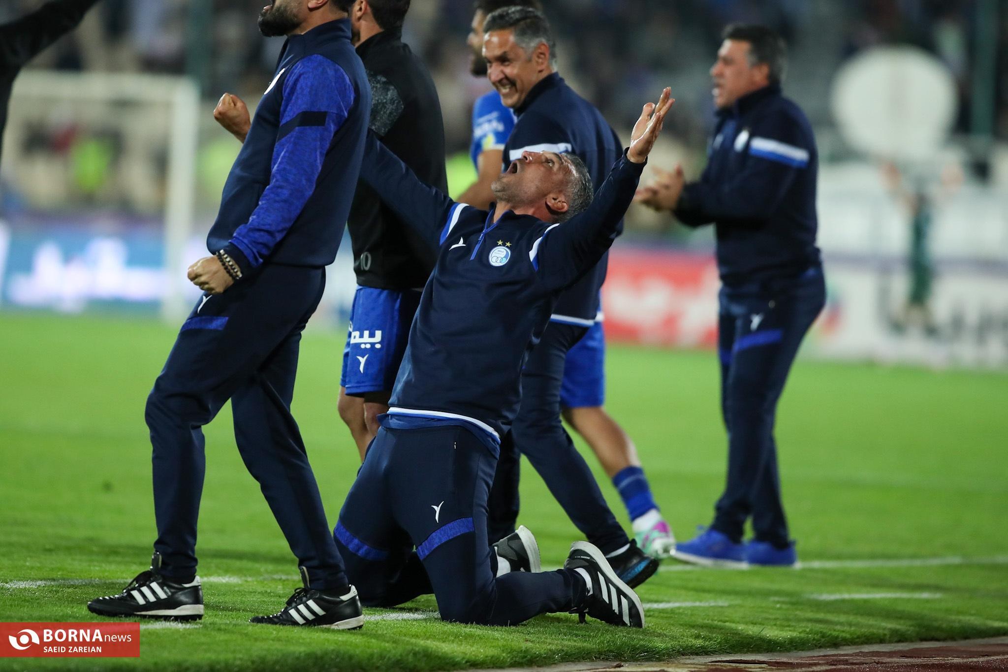 شادی جالب هاشمینسب پس از گلزنی بلانکو شادی جالب هاشمینسب پس از گلزنی بلانکو