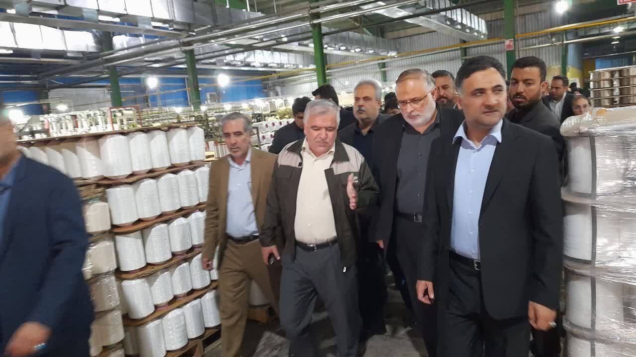 بهره برداری از طرح توسعه شرکت نفیس نخ در شهرک صنعتی لیا