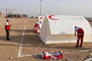 استقرار کمپ شبانه برای نیروهای امدادی در منطقه حادثه بالگرد رییس جمهور