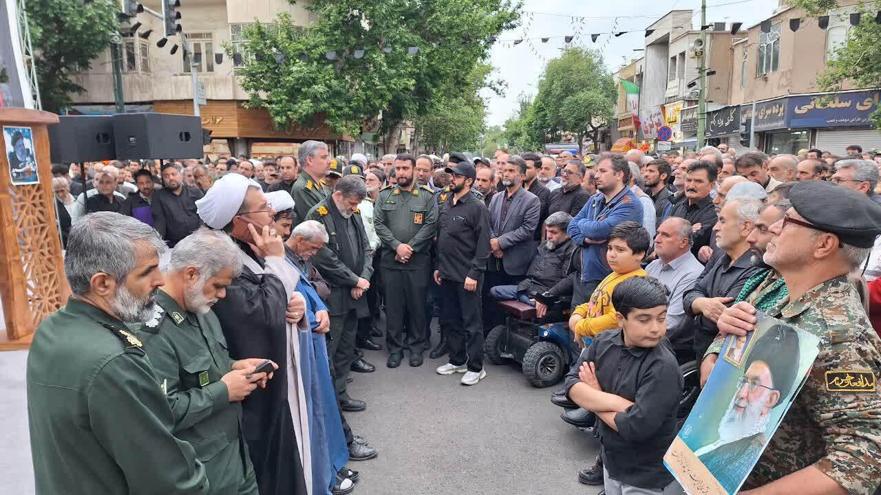 اشک های خالصانه مردم قزوین در فقدان رئیس جمهوری خدمتگزار