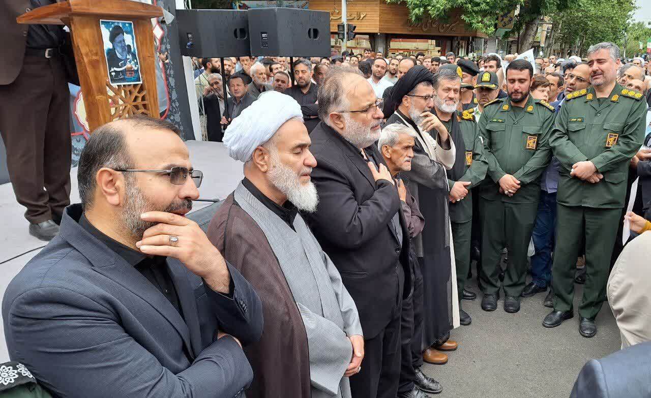 اشک های خالصانه مردم قزوین در فقدان رئیس جمهوری خدمتگزار