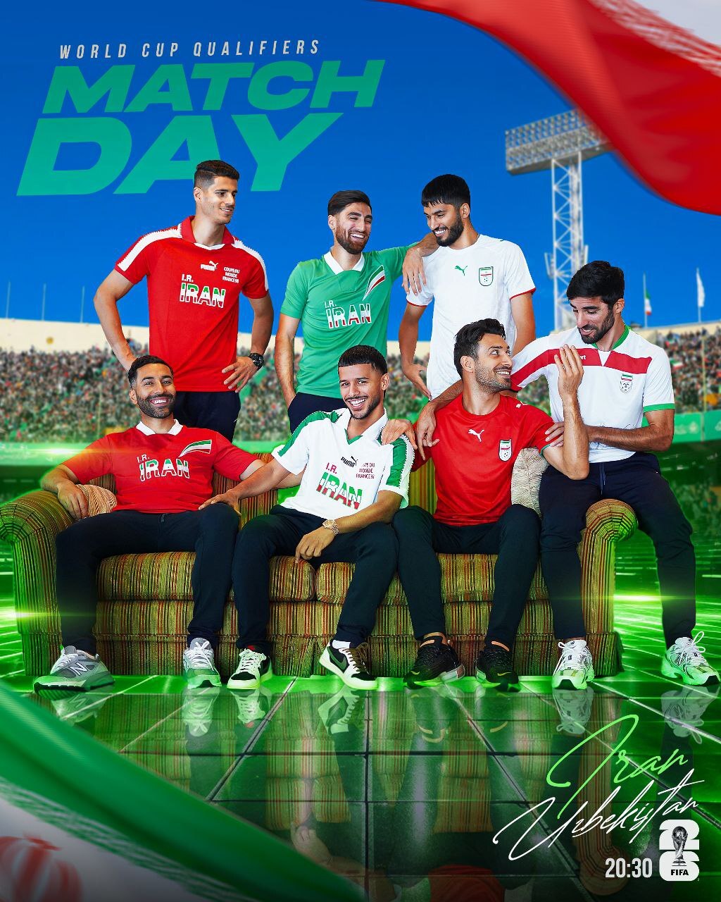رونمایی از پوستر جذاب تیم ملی برای بازی مقابل ازبکستان