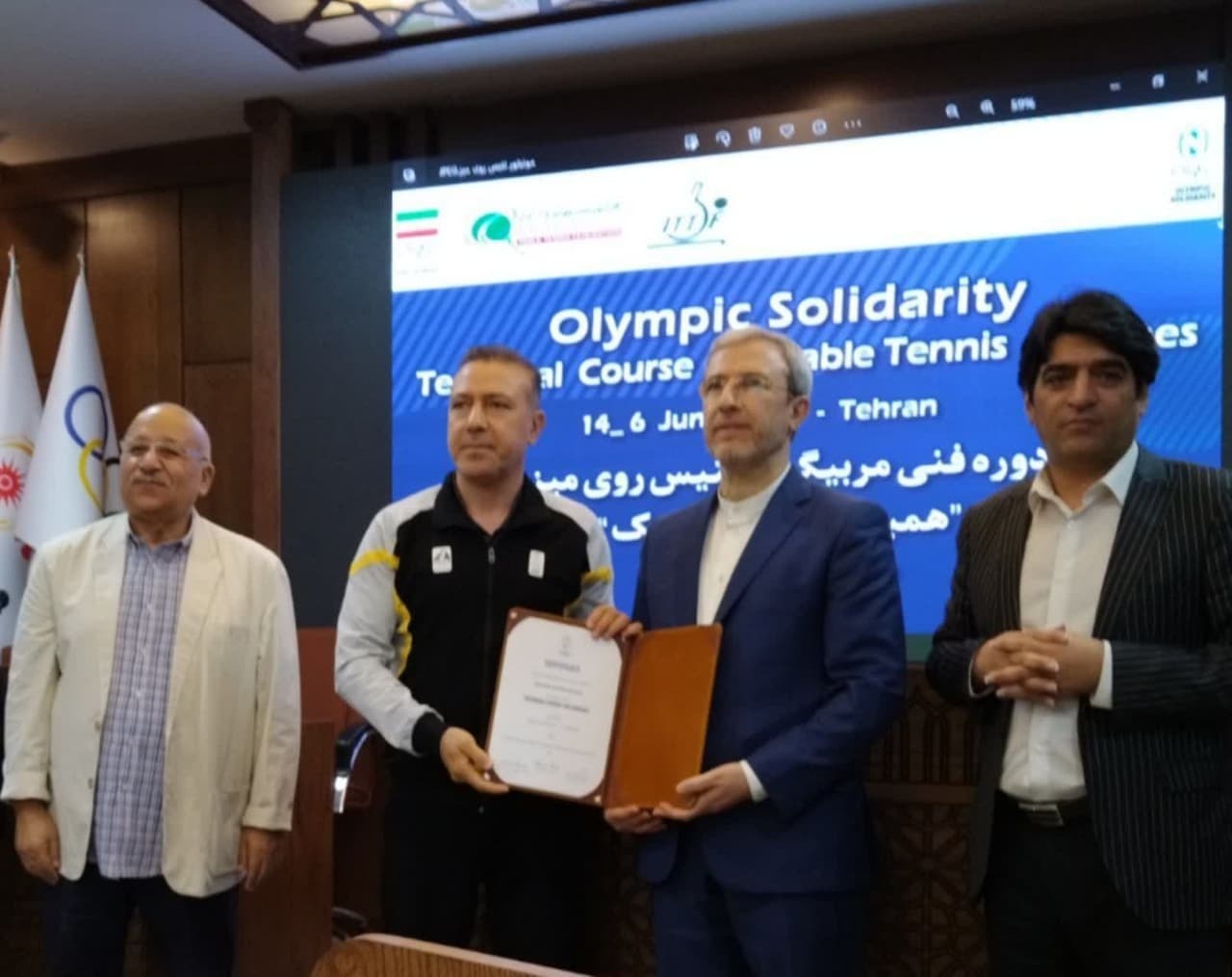 مربی قزوینی در دوره فنی مربیگری تنیس روی میز «المپیک سولیداریتی» شرکت کرد