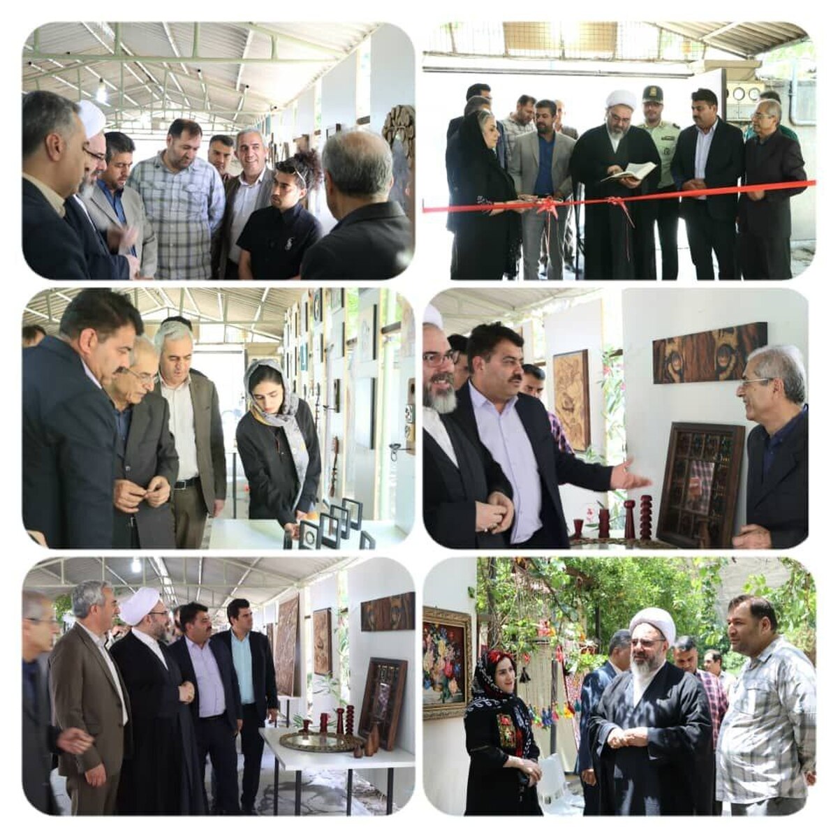 افتتاح نمایشگاه تخصصی هنرهای دستی و سنتی  "معرق و منبت" در شهر باغستان
