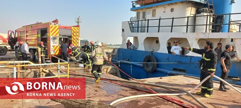 لنج های صیادی آبادان طعمه حریق شدند + عکس