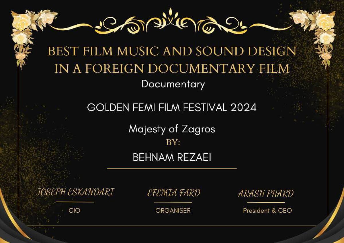 جایزه جشنواره «گلدن فمی» بلغارستان برای بهزاد عبدی