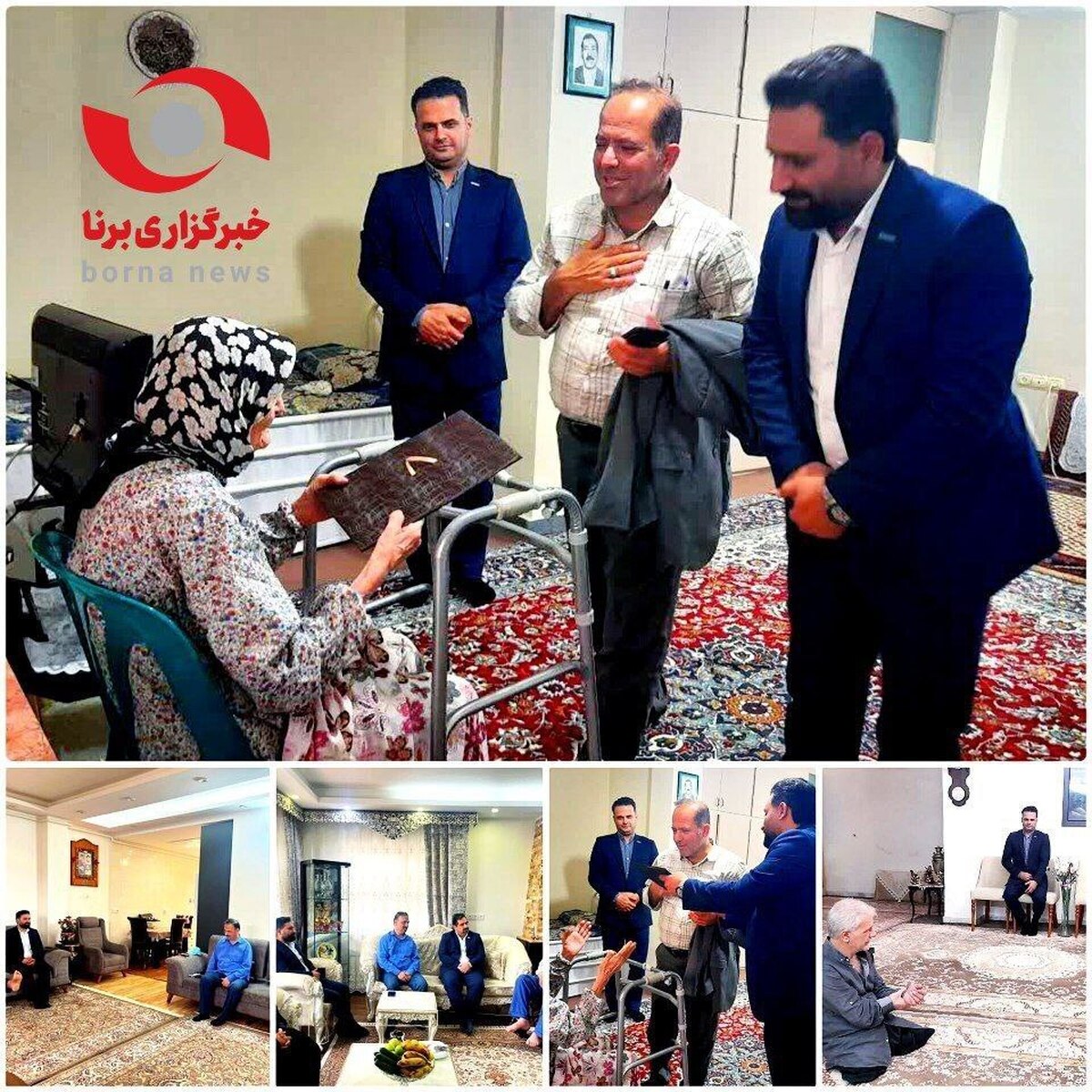 دیدار مدیر بیمه شعبه دی لاهیجان با خانواده شهدا ،ایثارگران و بیمه شدگان صعب العلاج