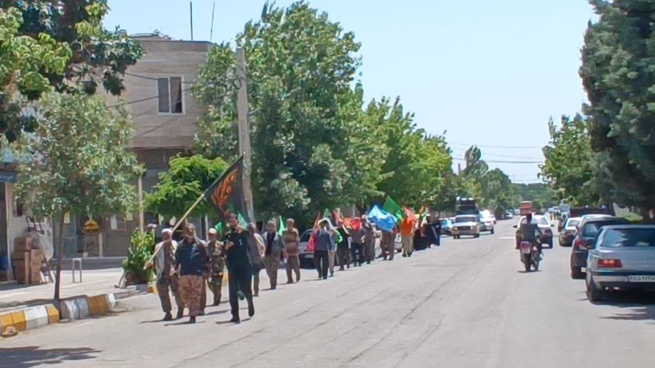 استقبال از ‌‌‌‌‌‌‌کاروان پیاده روی امام علی (ع)شهر تبریز در بیدستان