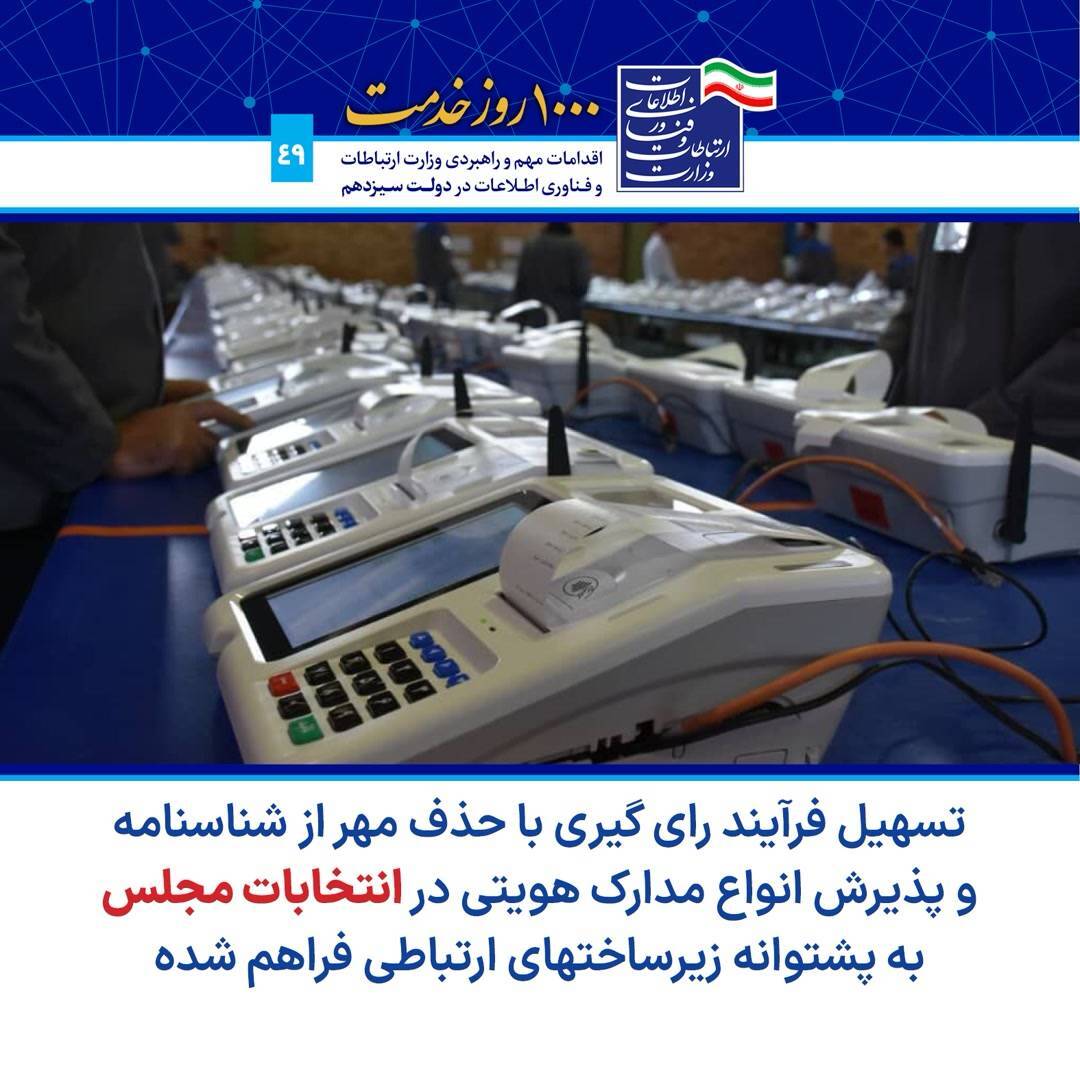 وزیر ارتباطات: برگزاری انتخابات الکترونیک یکی از دستاوردهای شهید جمهور بود