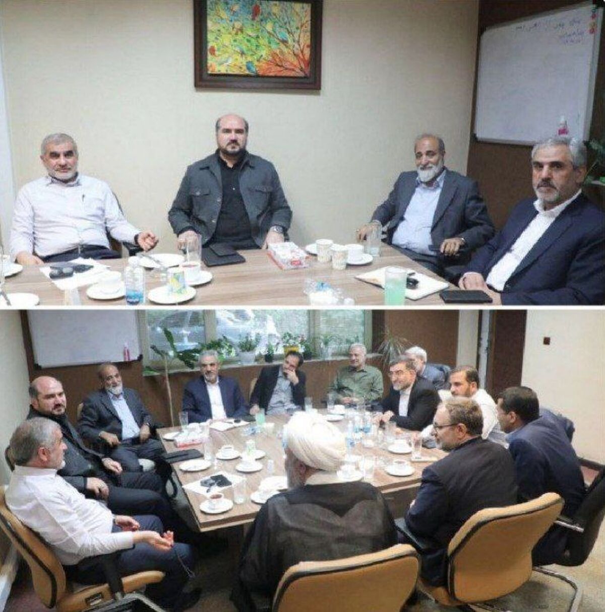 جلسه مشترک رؤسای ستادهای جلیلی، قالیباف، قاضی‌زاده و زاکانی