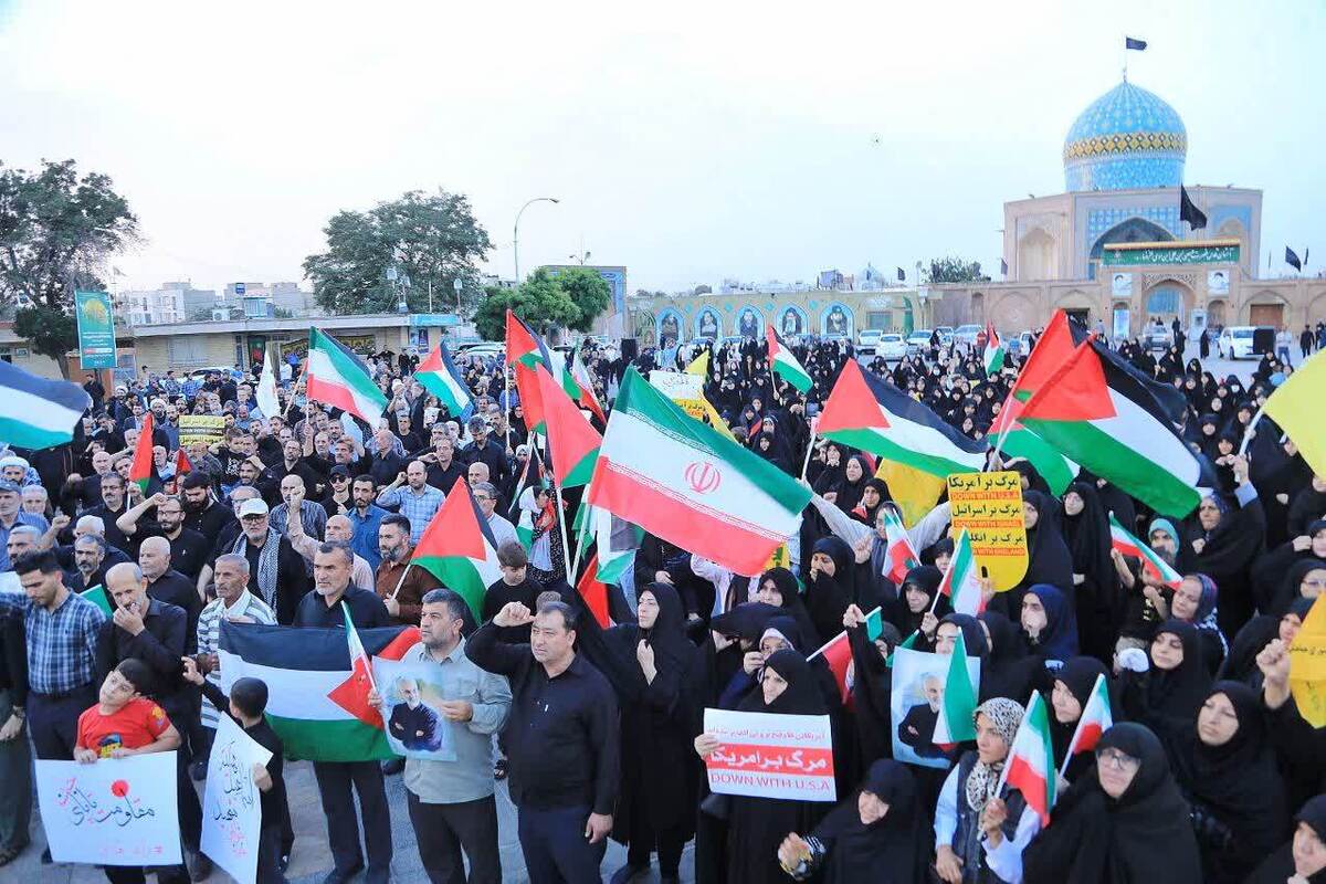 تجمع مردم قزوین در محکومت ترور ددمنشانه اسماعیل هنیه