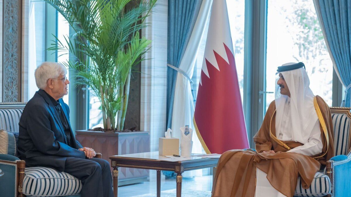 گفتگوی معاون اول رئیس جمهور و امیر قطر در دوحه