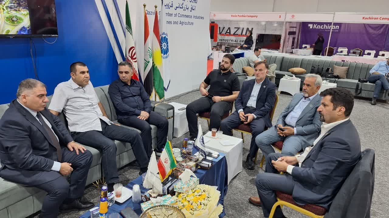 دیدار رییس اتاق بازرگانی قزوین با رئیس اتحادیه صادرکنندگان و واردکنندگان اربیل 