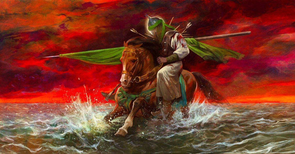 رونمایی حسن روح‌الامین از نقاشی «رب الماء»