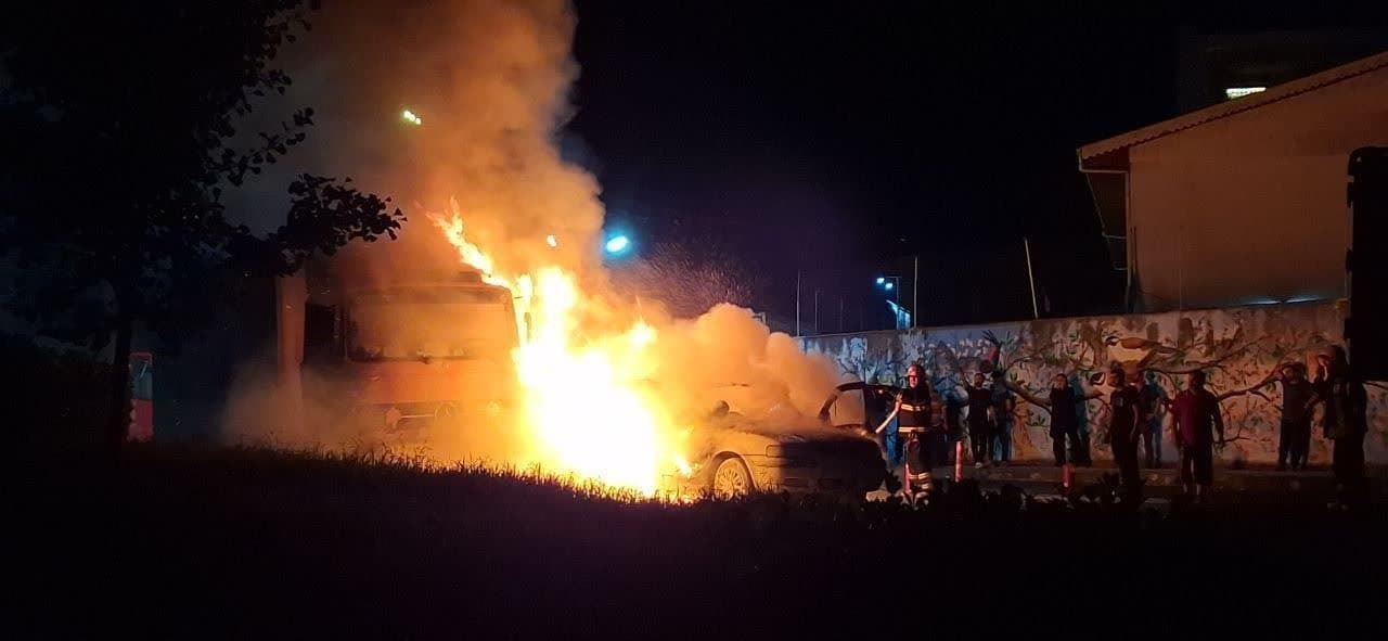 کشته شدن یک نفر در اثر آتش سوزی خودرو