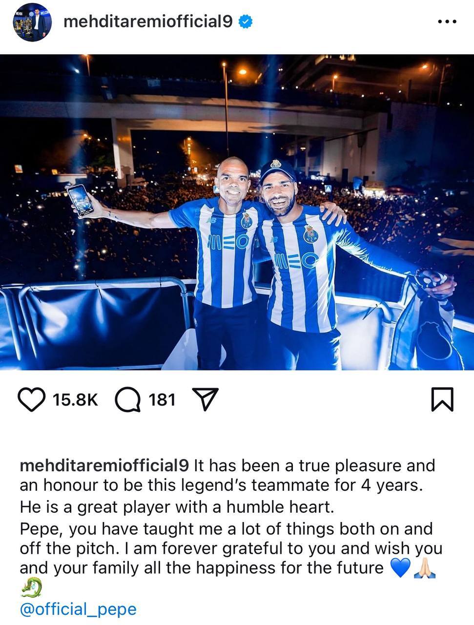 پیغام مهدی طارمی به مناسبت خداحافظی رفیق صمیمی کریستیانو رونالدو پیغام مهدی طارمی به مناسبت خداحافظی رفیق صمیمی کریستیانو رونالدو