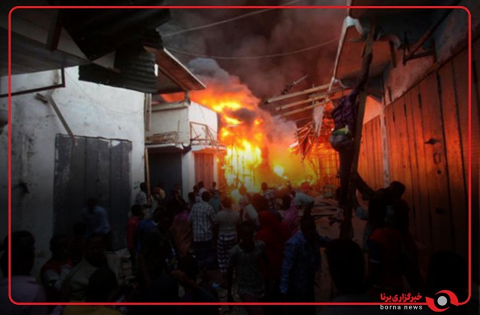 10 مغازه در آتش سوزی گسترده در بارامولا کشمیر هند نابود شدند