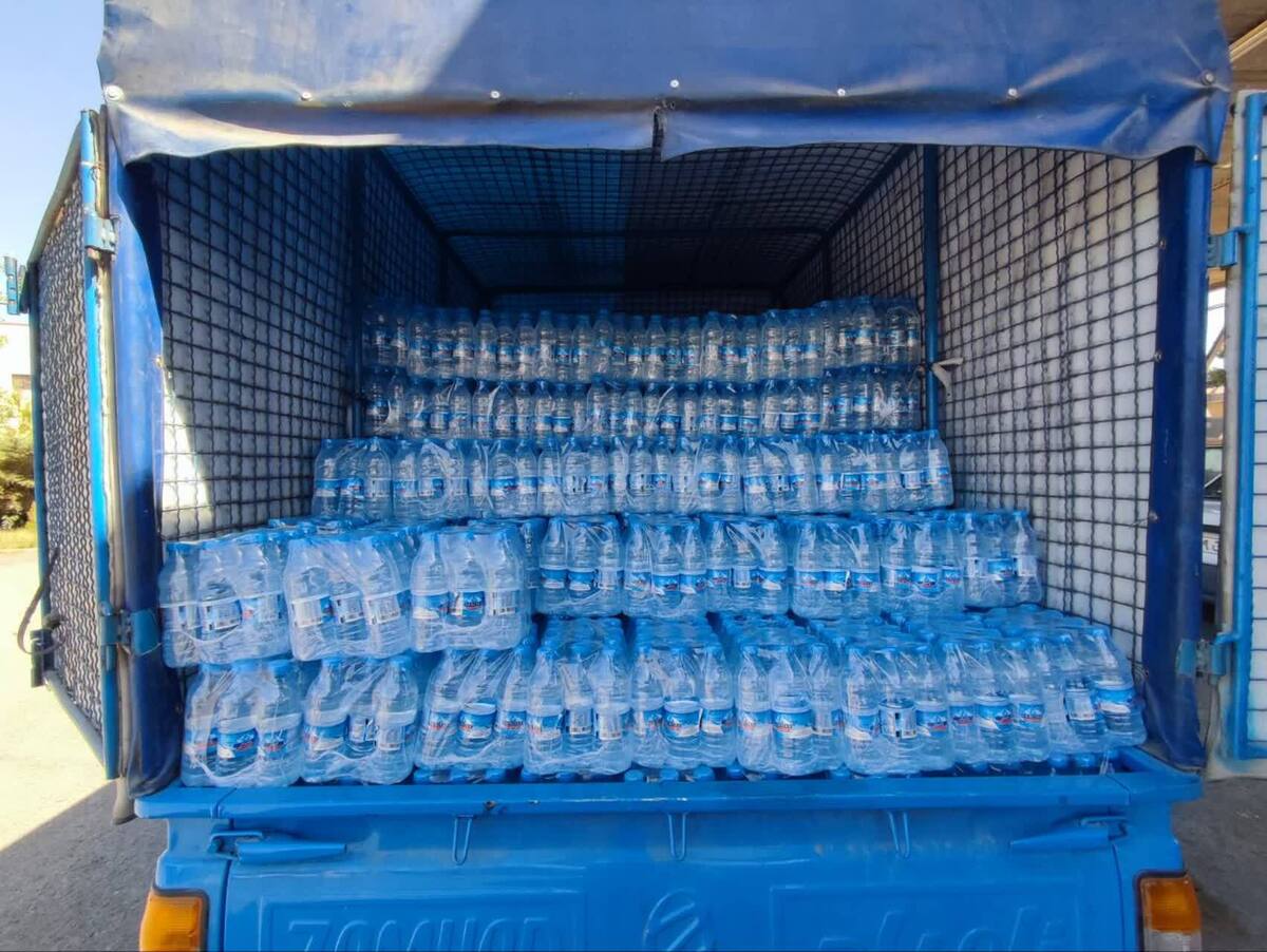 ۴میلیون بطری آب معدنی برای زائران اربعین مرز مهران دپو می‌شود