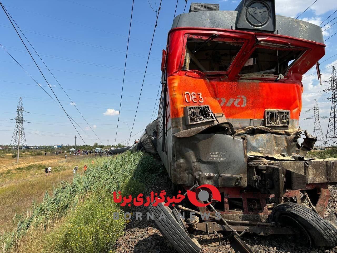 100 زخمی بر اثر خروج قطار از ریل در جنوب روسیه