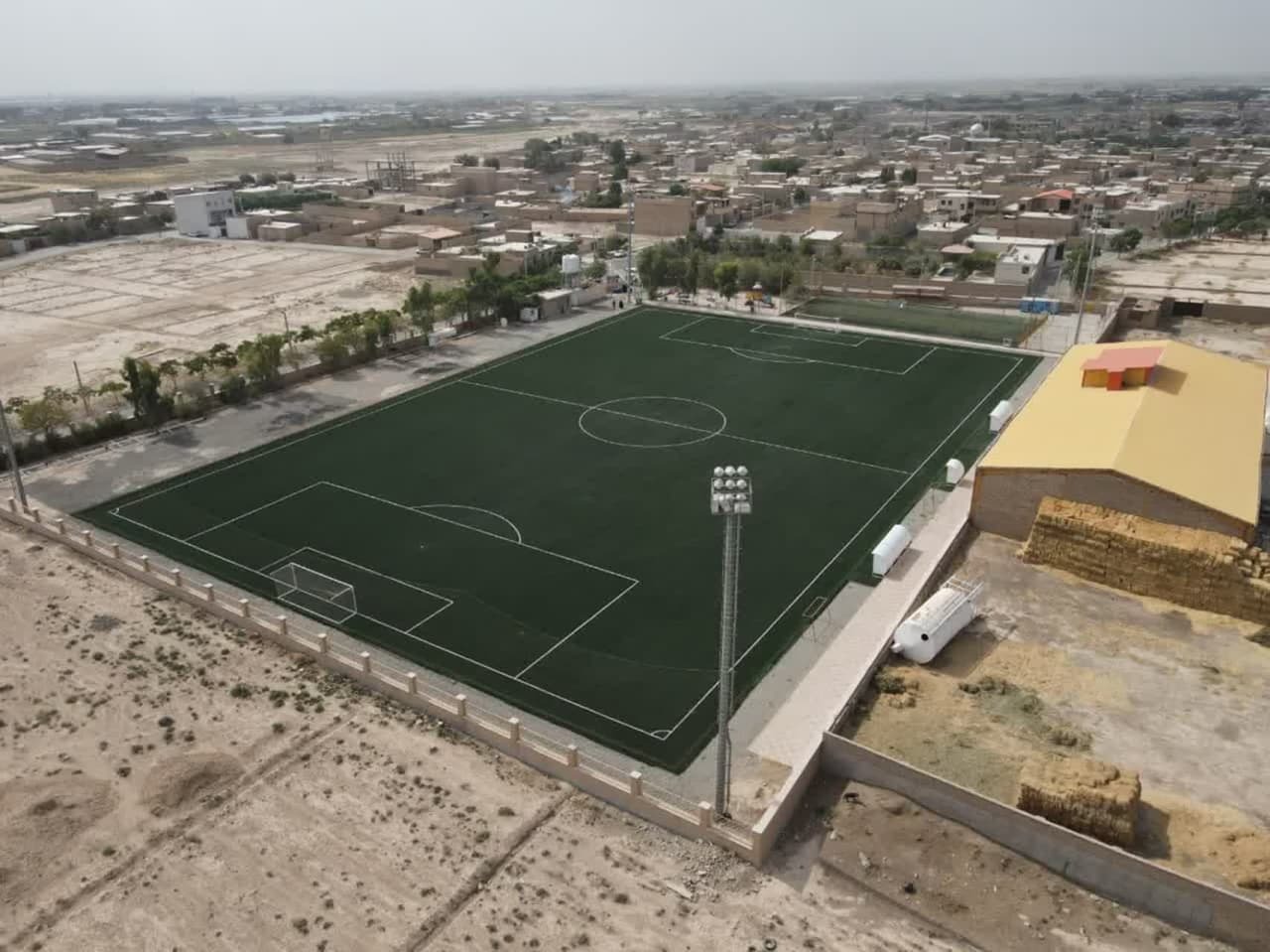 افتتاح زمین چمن مصنوعی ورزشگاه شهدای آبباریک