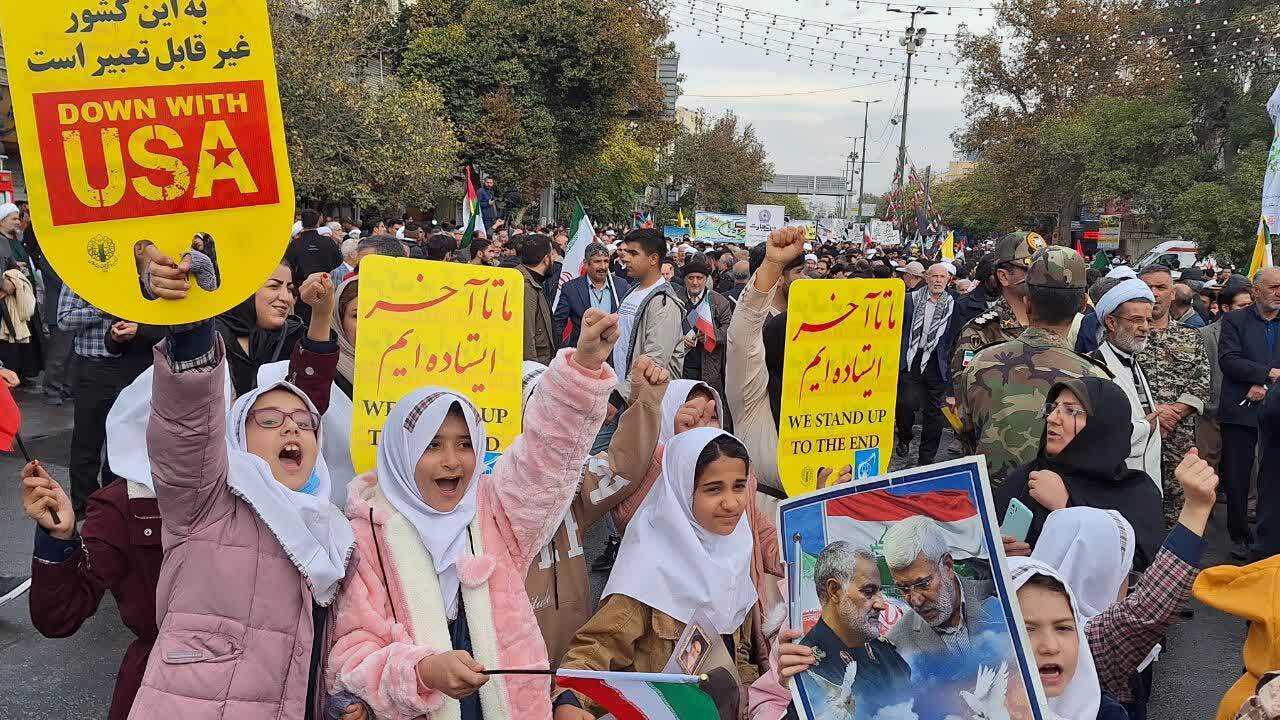 فریاد‌های مرگ بر اسراییل در استان قزوین طنین انداز شد 