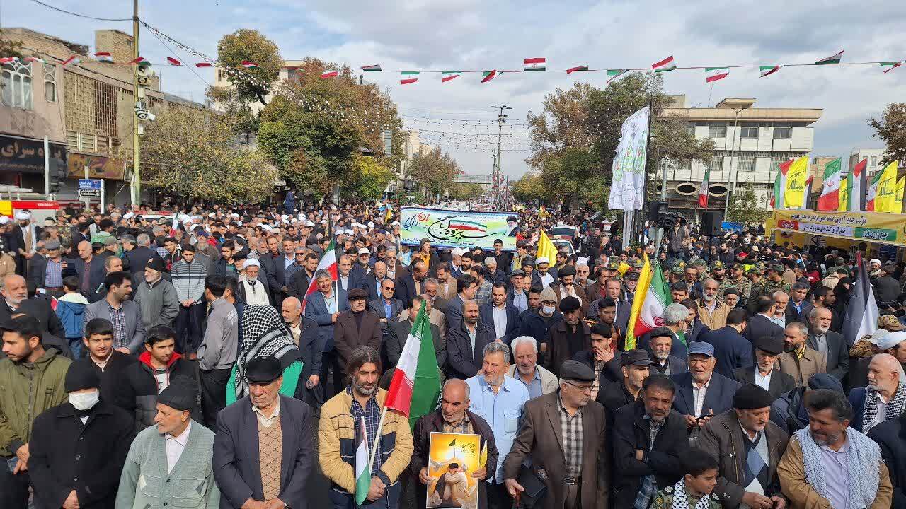 فریاد‌های مرگ بر اسراییل در استان قزوین طنین انداز شد 