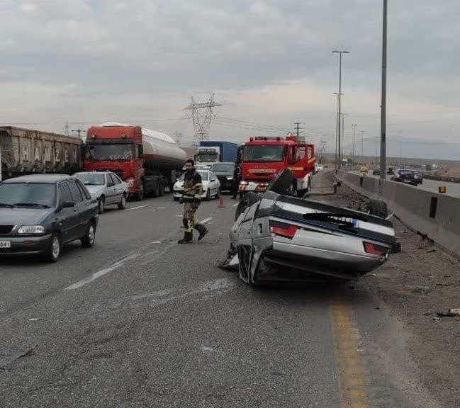 سانحه در آزاد راه قزوین به زنجان چند مجروح برجای گذاشت