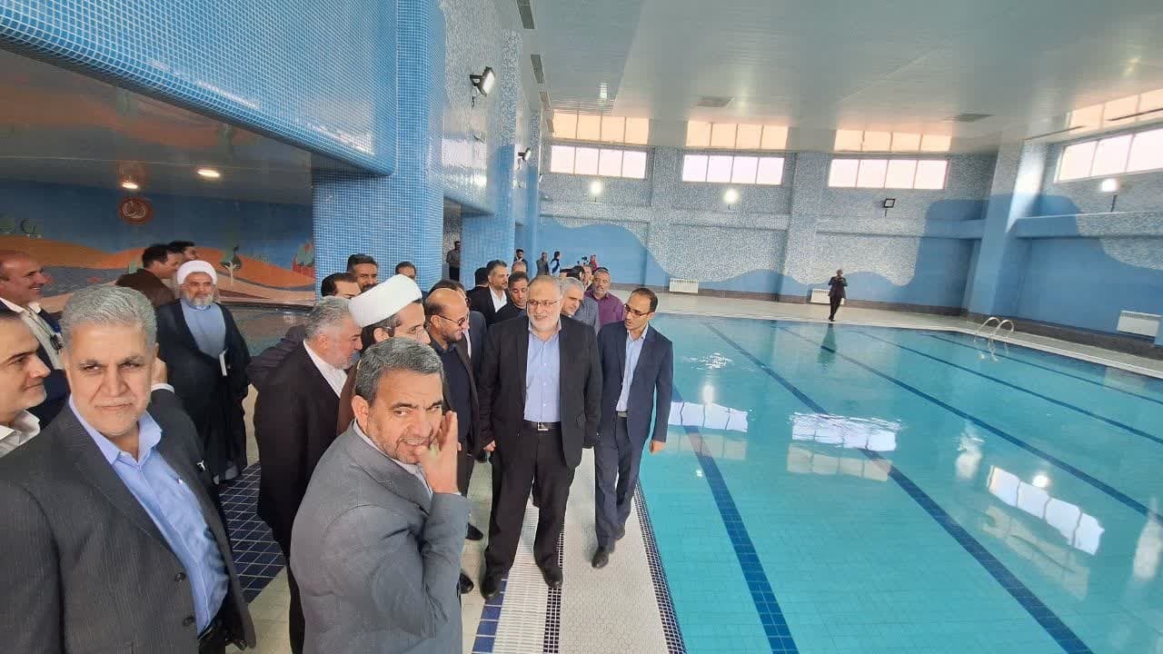 طلسم 17 ساله شکست/ استخر دانش آموزی قزوین افتتاح شد طلسم 17 ساله شکست/ استخر دانش آموزی قزوین افتتاح شد